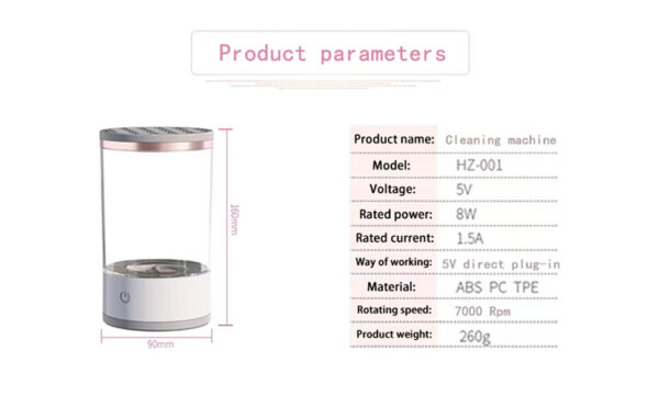 Nettoyeur de brosse de maquillage électrique