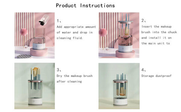 Nettoyeur de brosse de maquillage électrique