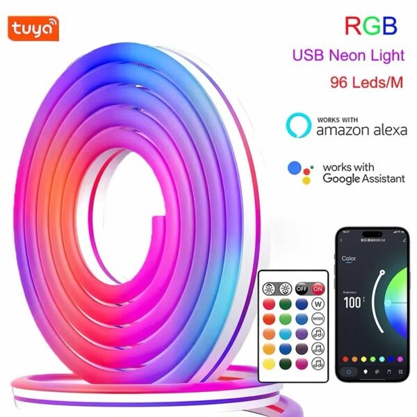 67efd358bced1-1743770456.jpg Bande LED Néon RGB Intelligente – Éclairage Personnalisé et Connecté